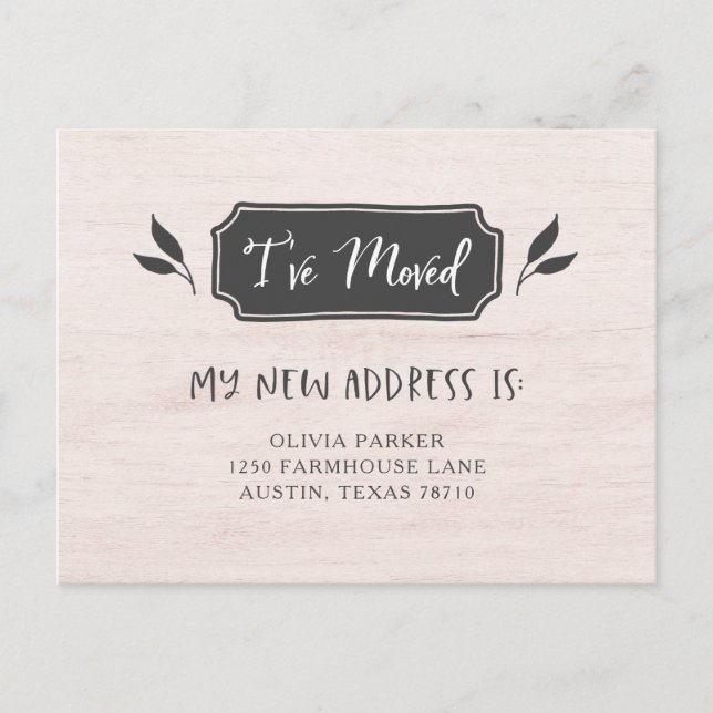 Bondgård | Ny adress Meddelande Vykort (Framsida)