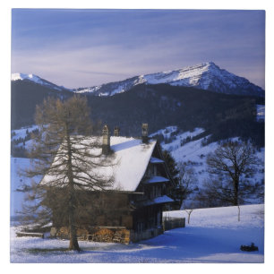 Bondgård och Mount Rigi och Pilatus, Kakelplatta