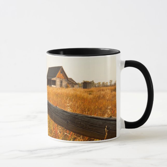Bondgård och staket vid Grand Teton Mugg (Höger)