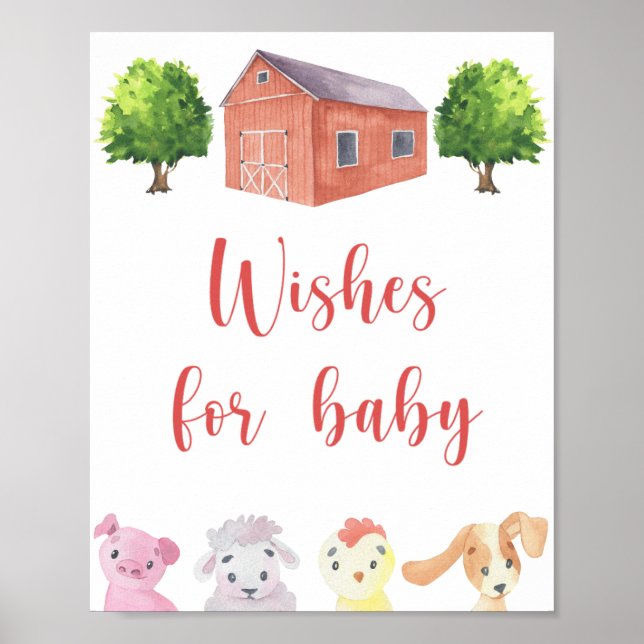 Bondgård - önskningar för bebis poster (Framsidan)