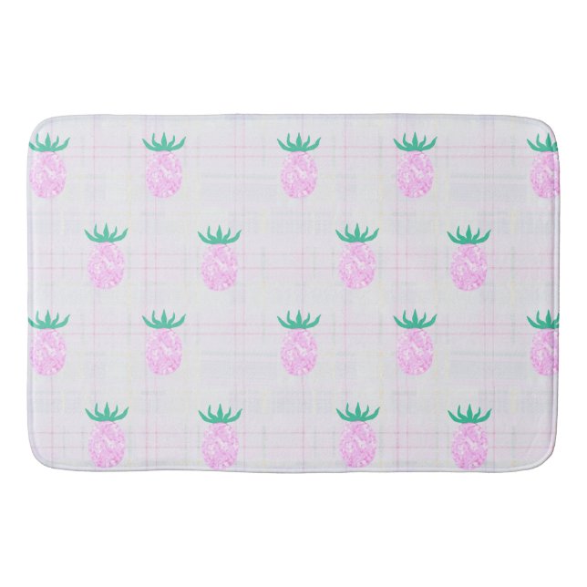 Bondgård Rosa Pineapple Badrumsmatta (Framsidan)