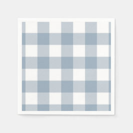 Bondgård Rustik Blågrå Buffalo Rutig Fyrkant Pappersservett