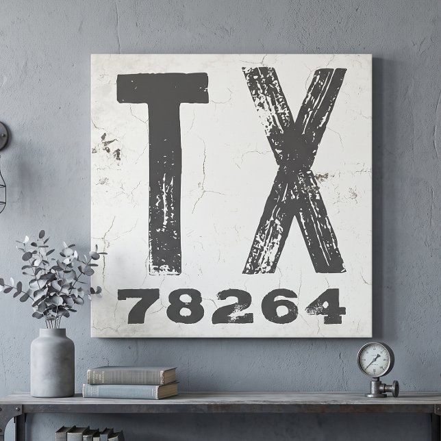 Bondgård Rustik Delstat Postnummer Texas Canvastryck (Skapare uppladdad)