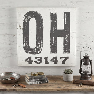 Bondgård Rustik Stat Postnummer Ohio Canvastryck