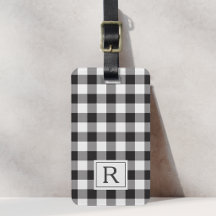 Bondgård Svart Buffalo-ruta Monogram