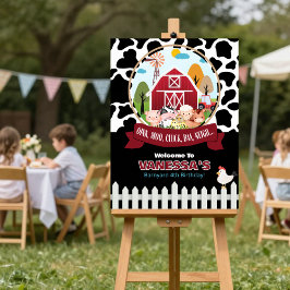 Bondgård välkomst födelsedagsaffisch poster