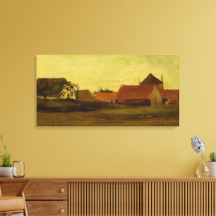 Bondgårdar i Loosduinen Haag av Vincent van Gogh Canvastryck
