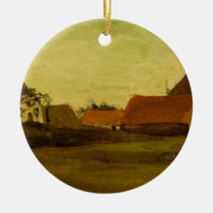 Bondgårdar i Loosduinen Haag av Vincent van Gogh Julgransprydnad Keramik