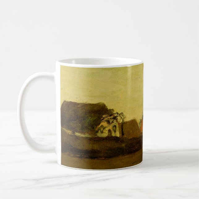 Bondgårdar i Loosduinen Haag av Vincent van Gogh Kaffemugg (Vänster)