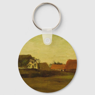 Bondgårdar i Loosduinen Haag av Vincent van Gogh Nyckelring