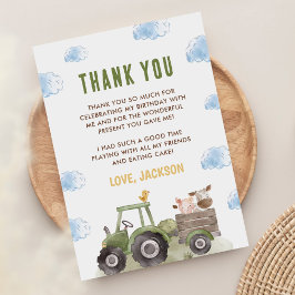 Bondgårdsdjur Födelsedagsfest Tack Kort