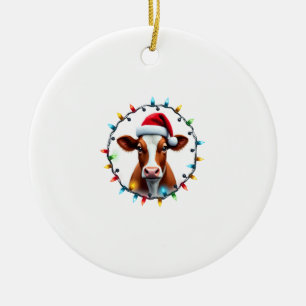 Bondgårdsdjur Xmas Pyjamas Kostym Bonde Jul Julgransprydnad Keramik