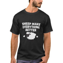 bondgårdsdjurs t-shirt, fårälskar tee, djurlust 