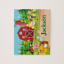 Bondgårdsdjursbarnnamnpussel Pussel