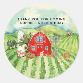 Bondgårdsfest Firande Tacksamhet Favour Runt Klistermärke