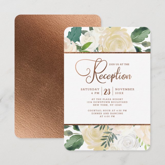 Bondgårdsfräsch Rustik Landsbygd Bröllopsreception Inbjudningar (Fram/baksida)