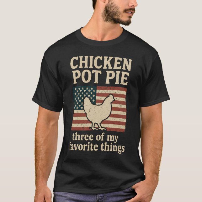 Bondgårdshumor Kyckling Kyckling Pot Paj Grafik T Shirt (Framsida)
