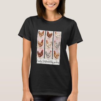 Bondgårdshumor slogan Lätt Distraherad Av Hackspet T Shirt