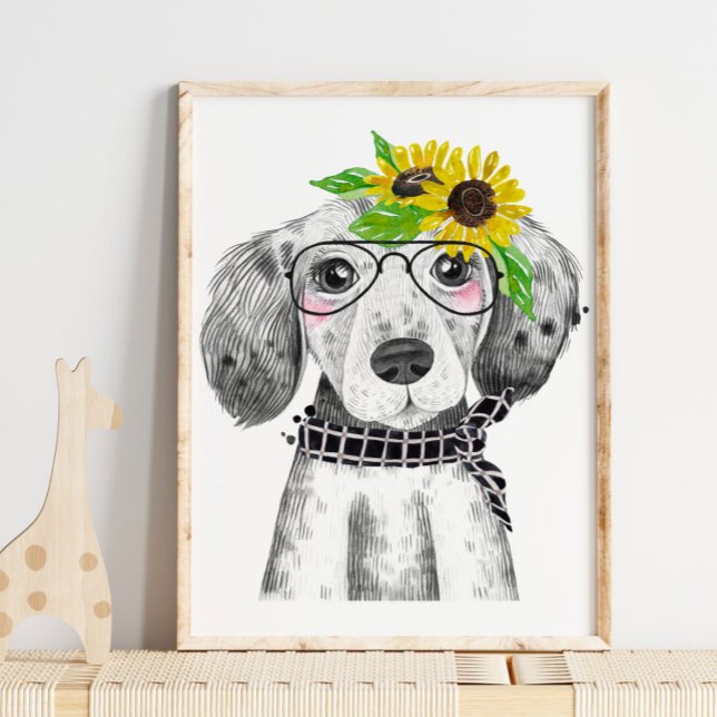 Bondgårdshund Solros Nurseries Tryck | Hund Tryck (Skapare uppladdad)