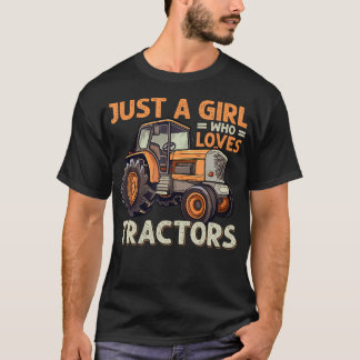Bondgårdsliv Bara en tjej som älskar traktorer bon T Shirt