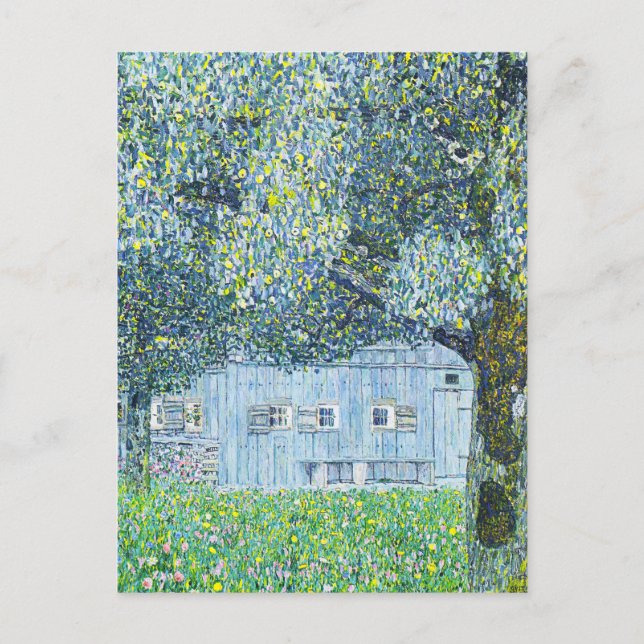 Bondgårdsmålning av Gustav Klimt  Vykort (Framsida)