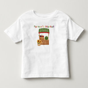 Bondgårdsmarknad Söt grönsaksstånd Toddlers T-Shir T Shirt