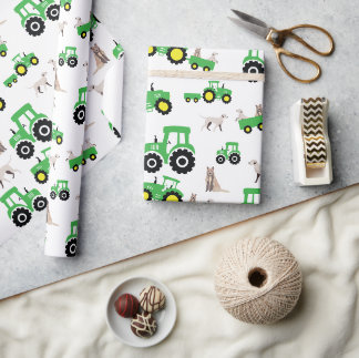 Bondgårdstema Traktor Presentpapper