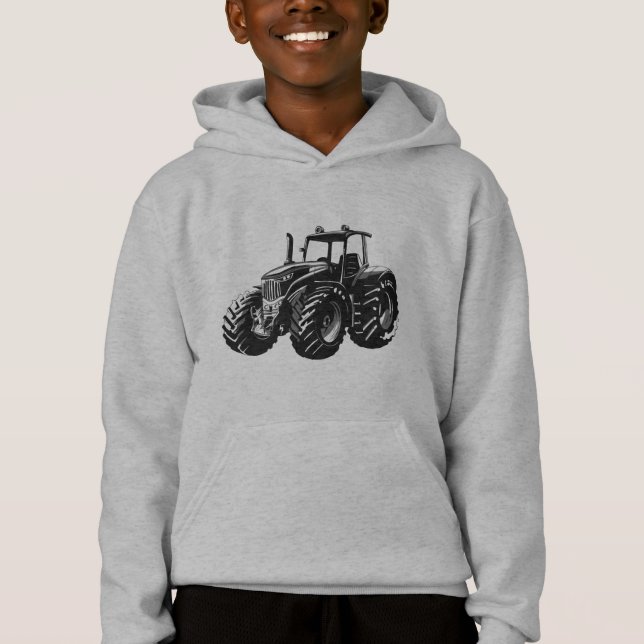 Bondgårdstraktor Jordbrukarhoodie T Shirt (Framsida)