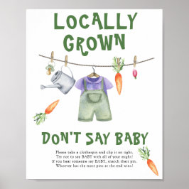 Bondgermarket baby shower - Säg inte baby Poster