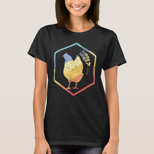 Bondgubbe Skämt Gissa Vad Höns Kaffe Design T Shirt (Framsida)