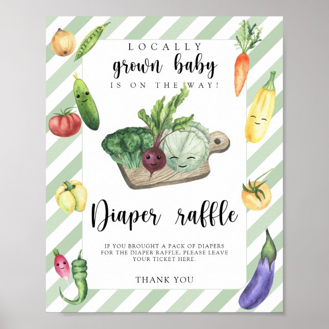 bondgummarknad baby shower - blöjtomte poster (Framsidan)