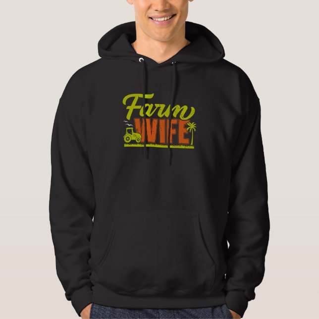 Bondhustru Bondgårdsliv Jordbruk Hoodie (Framsida)