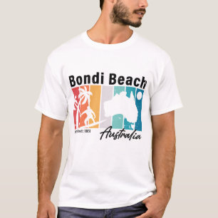 Bondi Australia Vintage Retro Souvenirs 80-tal T Shirt