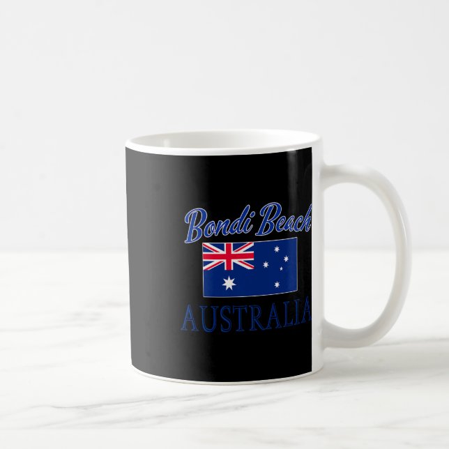 Bondi Beach Australia Flagga Kaffemugg (Höger)
