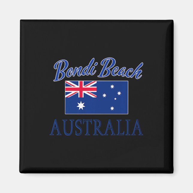Bondi Beach Australia Flagga Magnet (Framsidan)