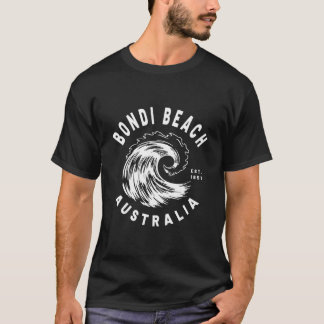 Bondi Beach Australia Ocean Wave Novelty T Shirt