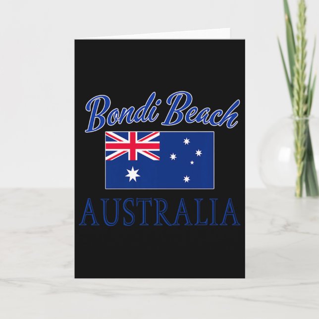 Bondi Beach Australien Flagga  Kort (Framsida)