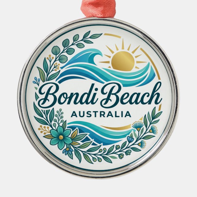 Bondi Beach Australien Julgransprydnad Metall (Framsidan)
