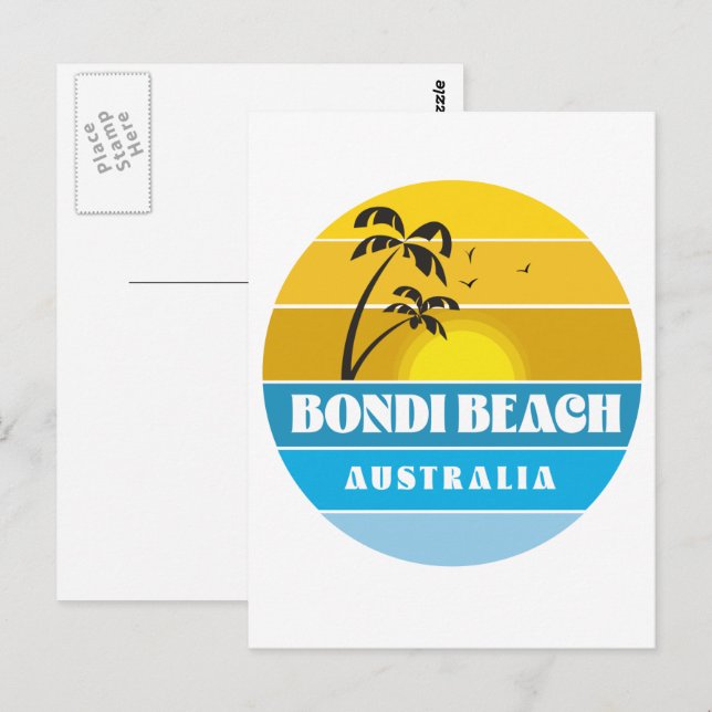 Bondi Beach Australien Vykort (Fram/baksida)