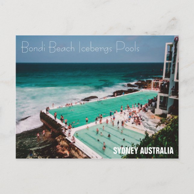 Bondi Beach Icebergs Bassäng - vykort (Framsida)
