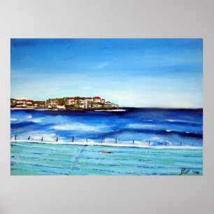 Bondi Beach Icebergs...Min fav färg är blå Poster