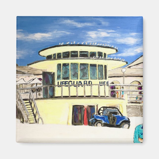 Bondi Beach Lifeguard Hut Magnet (Framsidan)