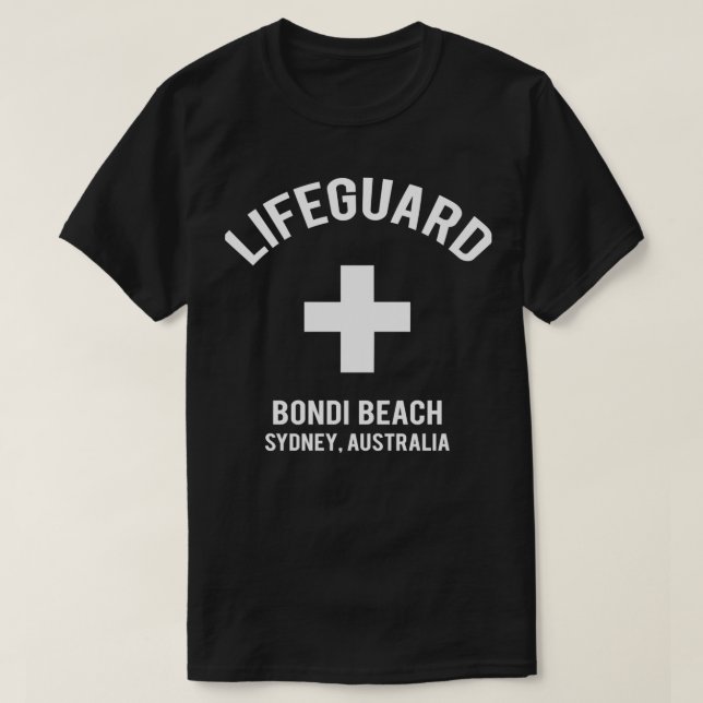 Bondi Beach Lifeguard Pullover Hoodie T Shirt (Design framsida)