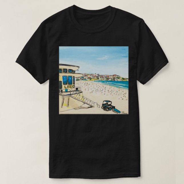 Bondi Beach Lifeguards Hut T Shirt (Design framsida)