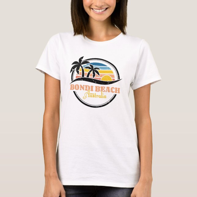 Bondi Beach - Sydney Australien  T Shirt (Framsida)