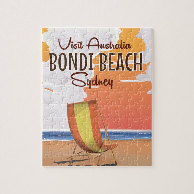 Bondi Beach vintage resor Poster Pussel (Vertikal)