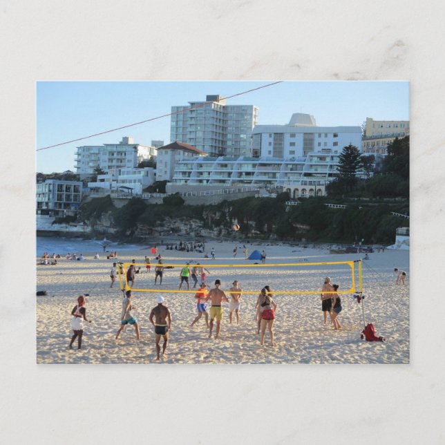 Bondi Beach Volleyball Game Postcard Vykort (Framsida)