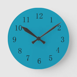 Bondi Blue Färg Kitchen Wall Clock Rund Klocka