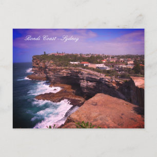 Bondi Kusten panorama, Sydney - Australien Vykort