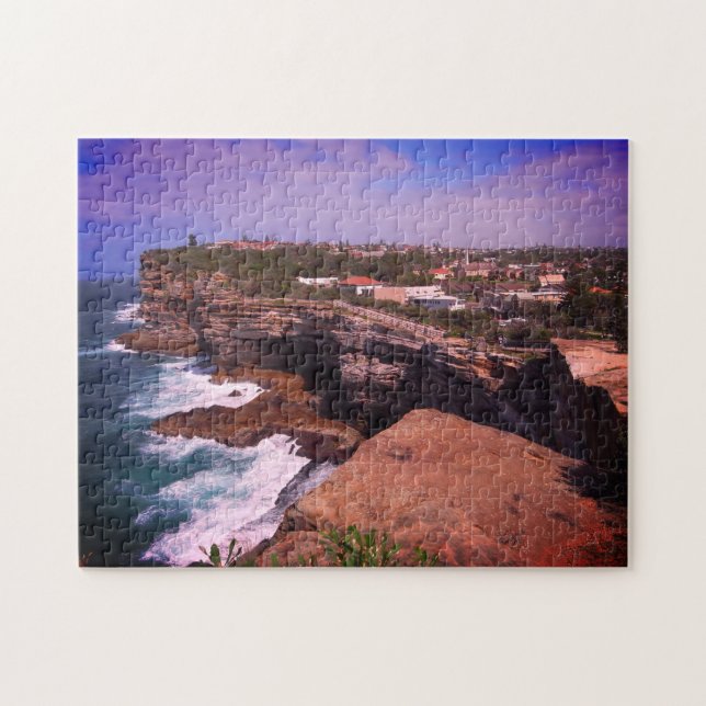 Bondi Kusten Panorama, Sydney Beach, Australien Pussel (Horisontell)